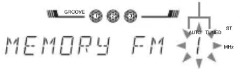 GROOVE 10 2 3 MEMORY FM AUTO TUNED ST MHz