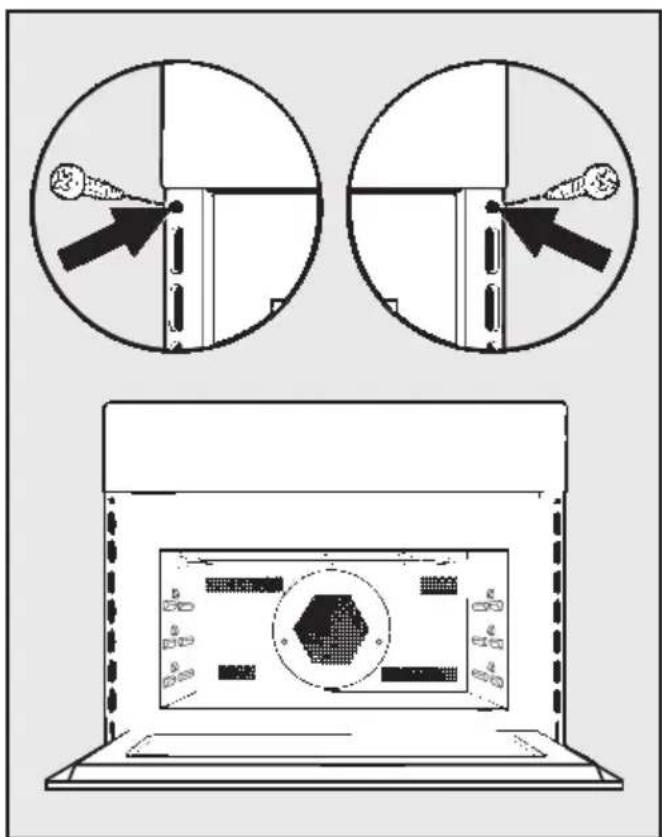 MIELE H6300BM - Detailmaße der Backofenfront - 2