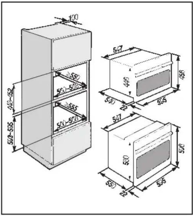 MIELE H 177 MB - Einbaumaße - 1