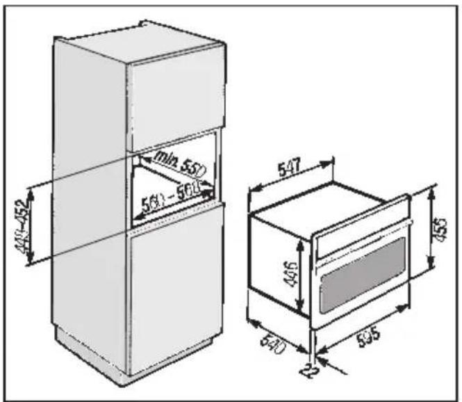 MIELE H 177 MB - Einbaumaße - 2