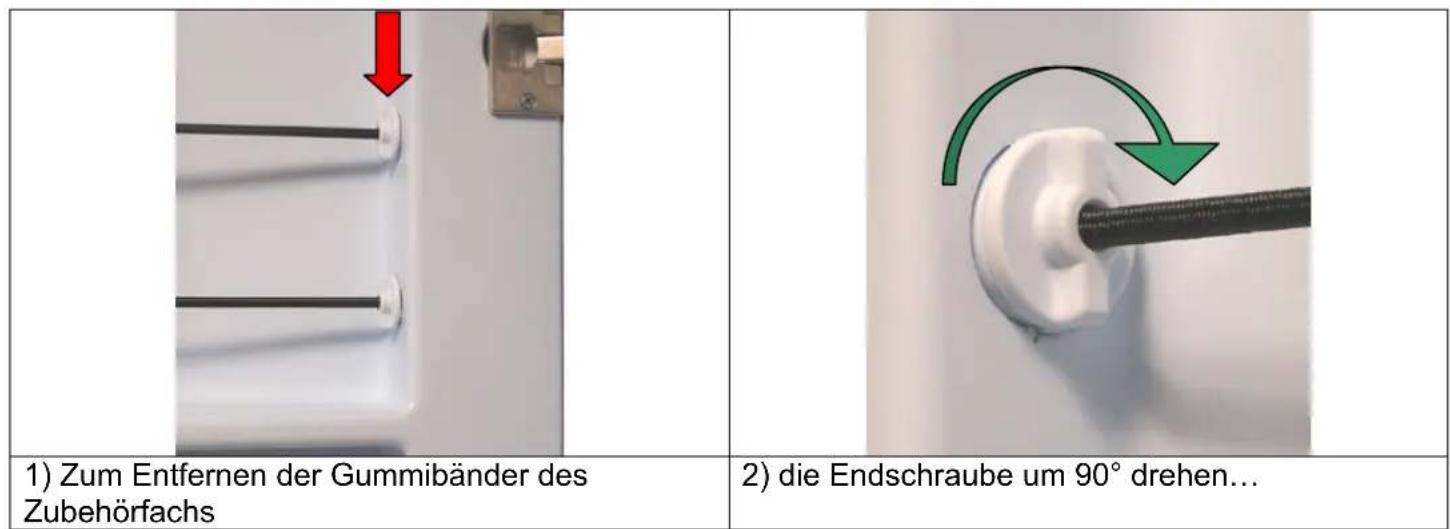 SMEG LBB14B - Entfernen der Gummibänder Zubehörfach - 1