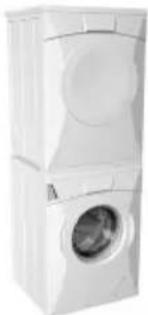 Exterior view of a modern white washing machine with a large door and front vent (no visible text or symbols)