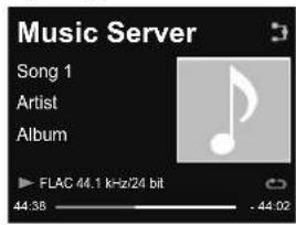 Music Server Song 1 Artist Album FLAC 44.1 kHz/24 bit 44:38 - .44.02