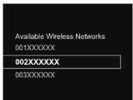 Available Wireless Networks 001XXXXXX 002XXXXXX 003XXXXXX