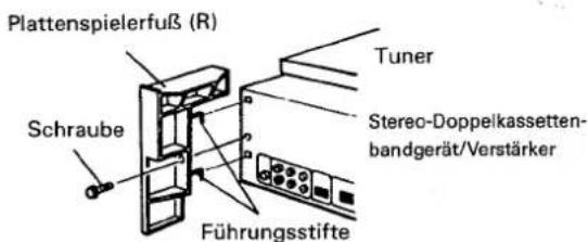 Plattenspielerfuß (R) Schraube Tuner Stereo-Doppelkassetten- bandgerät/Verstärker Führungsstifte