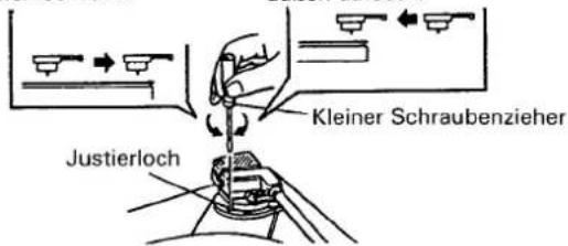 Justierloch Kleiner Schraubenzieher