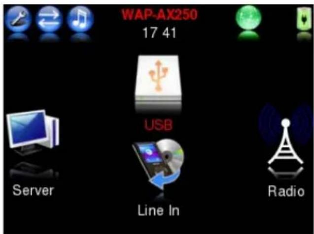 WAP-AX250 17 41 USB Server Line In Radio