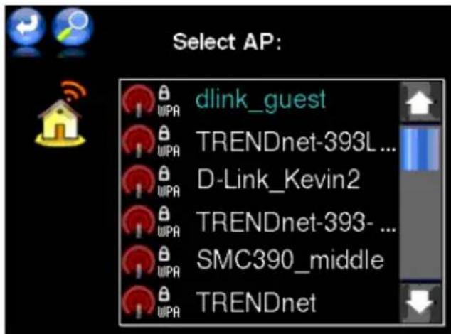 Select AP: dlink_guest TRENDnet-393L... D-Link_Kevin2 TRENDnet-393- SMC390_middle TRENDnet