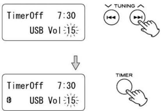 TimerOff 7:30 USB Vol 15 ↓ TimerOff 7:30 USB Vol 15 TUNING TIMER