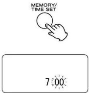 MEMORY/ TIME SET 7:00
