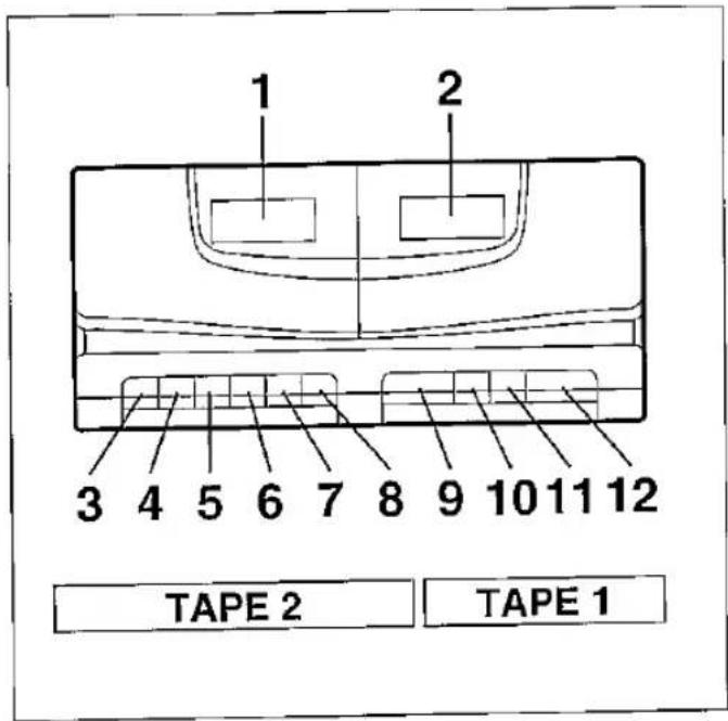 1 2 3 4 5 6 7 8 9 10 11 12 TAPE 2 TAPE 1