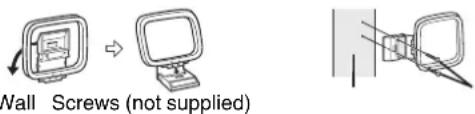 Wall Screws (not supplied)