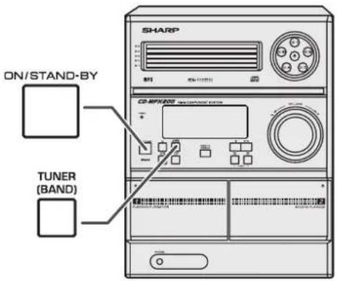 ON/STAND-BY TUNER (BAND)