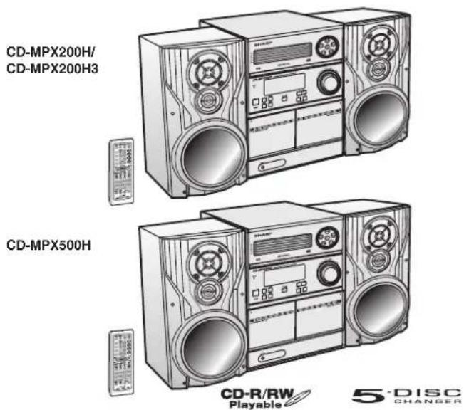 CD-MPX200H/ CD-MPX200H3 CD-MPX500H CD-R/RW Playable 5-DISC CHANGER