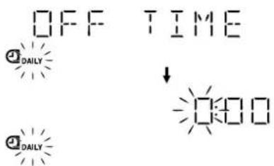 OFF TIME ↓ 0:00 DAILY DAILY