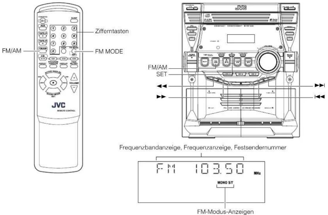 JVC CA-MXKB25 - Verwendung des Tuners - 1