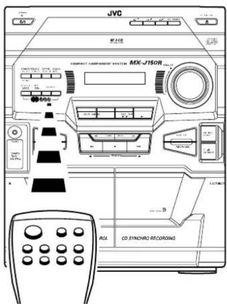JVC COMPACT COMPONENT SYSTEM MX-J150R CO. SYMCHNO RECORDING