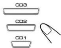 JVC CA-MXGB6 - Drücken Sie eine der Nummern für das CD-Fach (CD1, CD2 oder CD3) der CD, die zuerst gehört werden soll. - 1