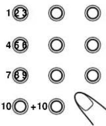 1②3 4⑥6 7⑧9 10◯+10◯