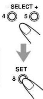 - SELECT + 4 5 ↓ SET 8