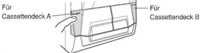 Für Cassettendeck A Für Cassettendeck B