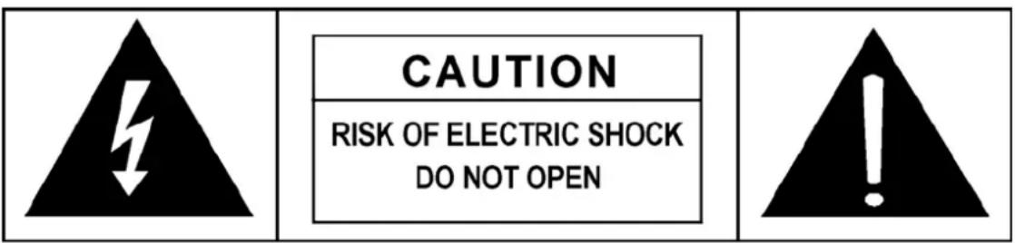 CAUTION RISK OF ELECTRIC SHOCK DO NOT OPEN
