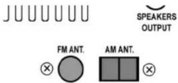 SPEAKERS OUTPUT FM ANT. AM ANT.