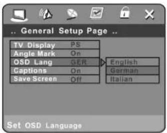 AEG DVD 4605 HC - OSD LANGUAGE (Sprache) - 1