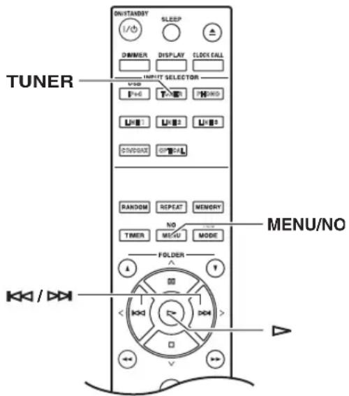 TUNER ON/STANDY SLEEP I/O DWMER DISPLAY CLOCK CALL INPUT SELECTOR VDD TAX HINDO U1B U1B2 U1B3 DIVOGAS OPTICAL RANDOM REPEAT MEMORY NO TIMER MENU MODE FOLDER K / K MENU/NO