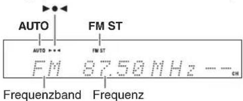 AUTO FM ST AUTO ••• FM ST FM 87.50MHz --- CH Frequenzband Frequenz