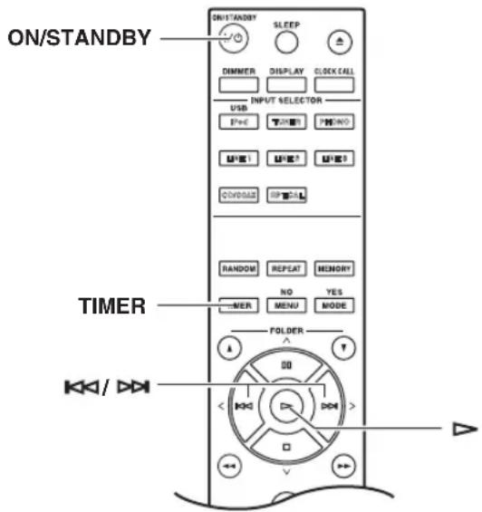 ON/STANDBY ON/STANDBY SLEEP DIMMER DISPLAY CLOCK CALL INPUT SELECTOR USB E+E T+M P+M U+E1 U+E2 U+E3 OUTPUT SIP RANDOM REPEAT MEMORY NO YES MEN MENU MODE FOLDER 50 40 30 20 10 0 TIMER / >
