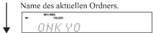 Name des aktuellen Ordners. MP3 WMA FOLDER ONKYO