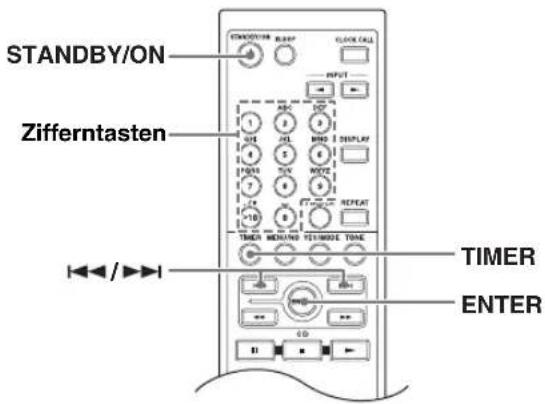 STANDBY/ON Zifferntasten TIMER ENTER