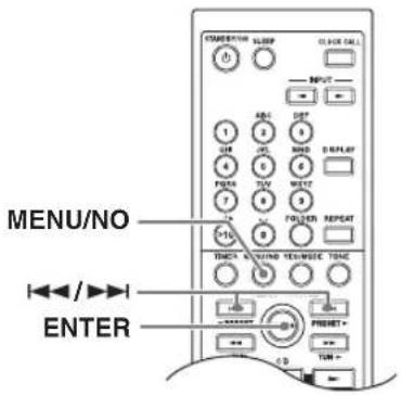 MENU/NO ENTER