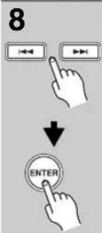 8 ↓ ENTER