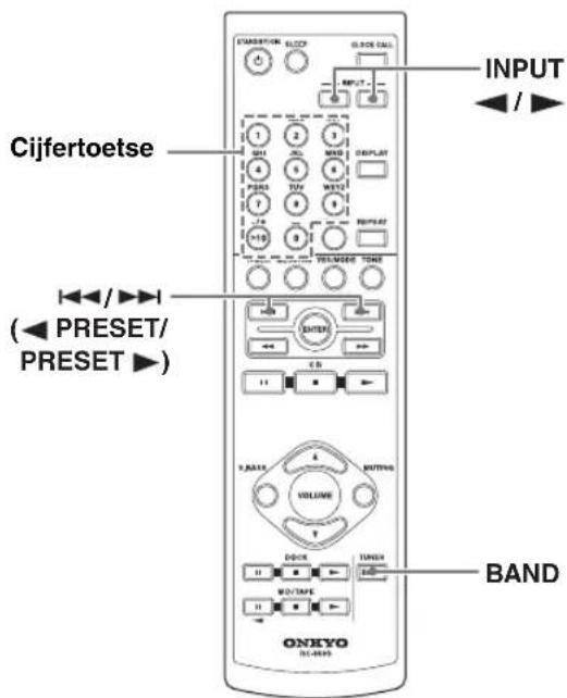 Cijfertoetse INPUT / (← PRESET/ PRESET ►) ONIKYO 1 2 3 011 025 038 4 5 6 POME 07 08 7 8 9 10 11 12 OUTPUT DISPLAY VOLUME BAND VOLUME R/BASS TUNES 11 12 13 W2-TYPE 14 15 16 17 18 19 10 11 12 13