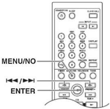 MENU/NO ENTER