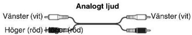 Analogt ljud Vänster (vit) Höger (röd) Höger (röd)