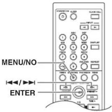 MENU/NO ENTER