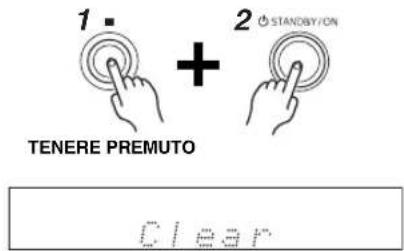 1. + 2 STANDBY/ON TENERE PREMUTO Clear