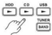 ONKYO BR-925 - On the remote controller, press the INPUT [▲]/[▼] buttons repeatedly. - 2