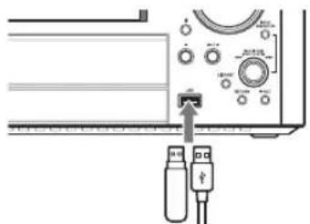 Diagram showing a device panel with labeled ports and connectors, including a switch and two connected devices.