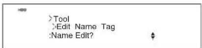 >Tool :>Edit Name Tag :Name Edit?