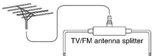TV/FM antenna splitter