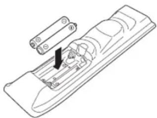 ONKYO BR-925 - Insert two batteries (R6/AA) into the battery compartment. - 1