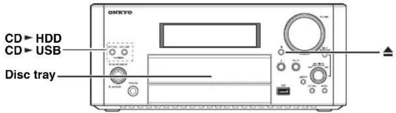CD ► HDD CD ► USB Disc tray