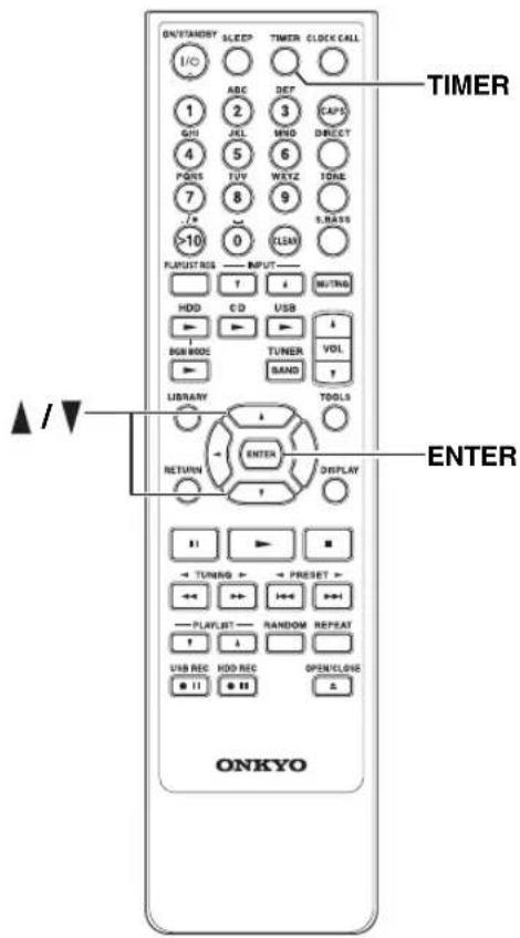 ONSTANDRY SLEEP TIMER CLOCK CALL I/O ABC DEF CAPS 1 2 3 DIRECT GHI JXL MWD 4 5 6 PORTS TUV WEXT 7 8 9 /> >10 0 TLEAM INPUT INPUT HDD CD USB RGB MODE TUNER VOL LIBRARY BAND TOOLS RETURN ENTER DISPLAY B1 TUNING → PRESET → ←→ ←→ ←→ —PLAYLIST — RANDOM REPEAT ↑ ↓ USB REC HDD REC OPEN/CLOSE ● 11 ● 88 ▲ ONKYO TIMER ENTER