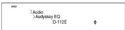 >Audio >Audyssey EQ :D-112E