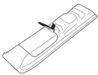 ONKYO BR-925 - Detach the battery cover by pressing the tab and pulling up the cover. - 1