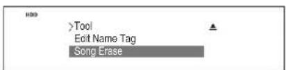 >Tool Edit Name Tag Song Erase